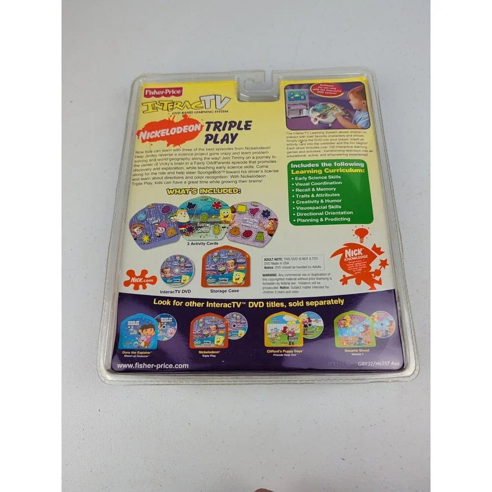VTG 2005 Fisher Price InteracTV DVD Based Learning System: Nicktoons Scholastic